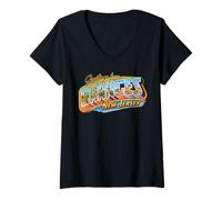 Femme Salutations de The Oranges, New Jersey T-Shirt avec Col en V