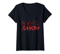 Femme Sambo T-Shirt avec Col en V