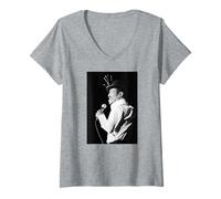 Femme Sammy Davis Jr. Bojangle Singer Live 1982 Rat Pack T-Shirt avec Col en V