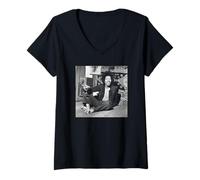 Femme Sammy Davis Jr. Sammy Sort de Nouveau en 1982 T-Shirt avec Col en V