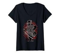 Femme Samouraï - Miyamoto Musashi, Wisdom T-Shirt avec Col en V