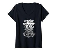 Femme Samouraï No Fear No Mercy T-Shirt avec Col en V
