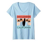 Femme San Clément T-Shirt avec Col en V