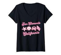 Femme San Clément T-Shirt avec Col en V