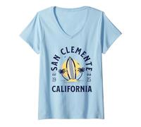 Femme San Clément T-Shirt avec Col en V