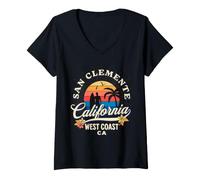 Femme San Clément T-Shirt avec Col en V