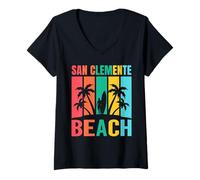 Femme San Clément T-Shirt avec Col en V