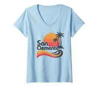 Femme San Clément T-Shirt avec Col en V