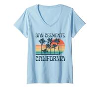 Femme San Clément T-Shirt avec Col en V