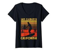 Femme San Clément T-Shirt avec Col en V