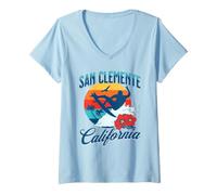 Femme San Clément T-Shirt avec Col en V