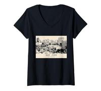 Femme San Jose California Souvenir de Voyage Vintage rétro T-Shirt avec Col en V