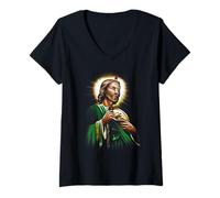 Femme San Judas Tadeo Agradezco Las Bendiciones Recibidas T-Shirt avec Col en V