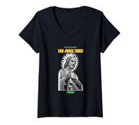 Femme San Judas Tadeo Oracion Protection T-Shirt avec Col en V