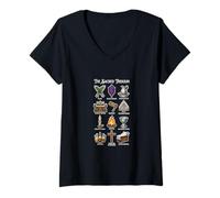 Femme Sanctus Traditionnel Latin Messe Catholique T-Shirt avec Col en V