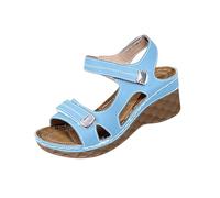 Femme Sandale Compensées Orthopedique d'Été Sandales de Plage Confortables et Décontractée avec Bride Pantoufles Romaines à Bout Ouvert Été Légères Mode Chaussures Dame Sandales de Plage Vacances