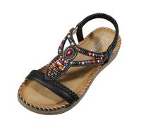 Femme Sandales À L'avant Avec Semelle Intérieure Et Talons Hauts Sandales De Bain À Bride Arrière Femme Été Confortable Élégantes Pantoufles Bohème Ete Pied Large Cuir Tongs Chic Élégante Chaussons