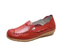 Femme Sandales Orthopédiques Compensées Confortable Women Shoes Comfortable Soft Soled Shoes Fashionable One Head Mom Escarpins Petit Talon Noir (Red, 43)