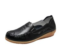 Femme Sandales Orthopédiques Compensées Robe Déguisement Women Shoes Comfortable Soft Soled Shoes Fashionable One Head Mom Ballerines Blanches pour Femmes (Black, 43)