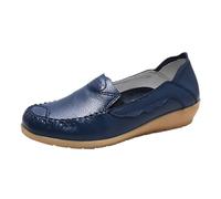 Femme Sandales Orthopédiques Compensées Robe Déguisement Women Shoes Comfortable Soft Soled Shoes Fashionable One Head Mom Ballerines Blanches pour Femmes (Blue, 44)