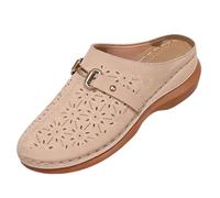 Femme Sandales Orthopédiques Compensées Sabot Mules Anti-dérapantes Respirantes Bout Fermé Légère Sandale Femmes Confort OrthopéDique Semelle Amortissante Chaussures de Plage Vacances Loisirs Romain