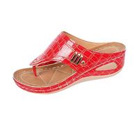 Femme Sandales Sandales Compensées Femme Avec Bande Croisée Pantoufles D'été Anatomiques Confortables Fabriqué En Italie Chaussures Antidérapantes Respirantes Bohême Bout Ouvert Avec Talon Bloc Été