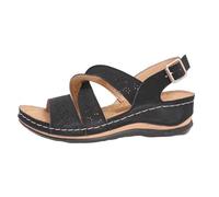 Femme Sandales Sandales s pour femmes pour la détente quotidienne et les activités de plage en plein air avec un design à bout ouvert et une tige en cuir idéales la saison estivale,se marient