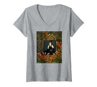Femme Sandy Dillon Fleurs Photoshoot Chris Duffy Photographie T-Shirt avec Col en V