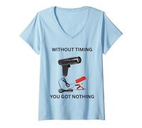Femme sans minuterie, Vous n'avez Rien à Faire pour Garage T-Shirt avec Col en V