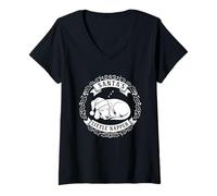 Femme Santa's Little Napper, drôle de Noël Redbone Coonhound T-Shirt avec Col en V