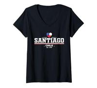 Femme Santiago Chile T-Shirt avec Col en V