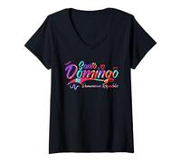 Femme Santo Domingo Dominican Republic | Vacation Travel T-Shirt avec Col en V