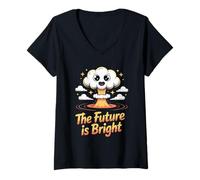 Femme Sarcasme Humour drôle Future Citations The Future is Bright T-Shirt avec Col en V