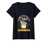 Femme Sarcastic, chef de l'équipe d'intervention en cas d'incendie de benne T-Shirt avec Col en V