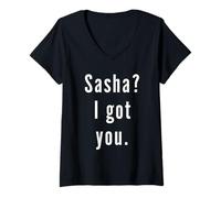 Femme Sasha? Je t’ai eu. T-Shirt avec Col en V