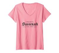 Femme Sassenach Outlander o étranger T-Shirt avec Col en V, Rose, XL