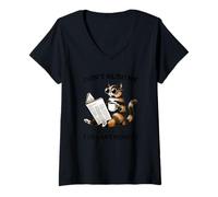 Femme Sassy Cat - Ne me pressez pas, j'attends la dernière minute T-Shirt avec Col en V