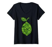 Femme Sassy Lime Lèvres Bisous Limes T-Shirt avec Col en V