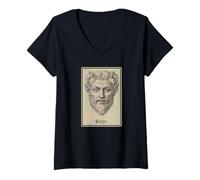 Femme Satyre Nature Esprit Dionysos Mythologie T-Shirt avec Col en V