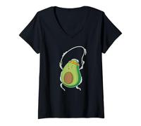 Femme Saute d'avocat avec Une Corde T-Shirt avec Col en V