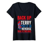Femme Sauvegardez Terry, Mettez Les Choses en Sens Inverse, Que Faites-Vous ? T-Shirt avec Col en V