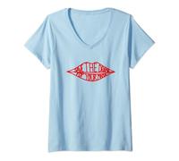 Femme Save The Drama For Your Mama Lips Funny T-Shirt avec Col en V