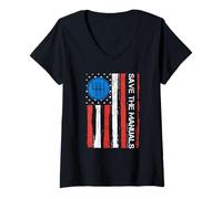 Femme Save The Manuals Transmission Manuelle à 6 Vitesses avec Trois pédales T-Shirt avec Col en V