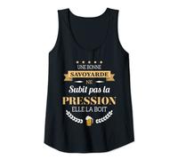 Femme Savoyarde boit la pression bière apéro humour fête Savoie Débardeur