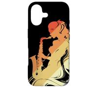 Femme saxophoniste, Look Vintage, Orchestre d'harmonie Coque pour iPhone 17