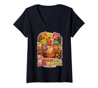 Femme Sazon est ma Langue d'amour T-Shirt avec Col en V