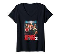 Femme Scary Movie 2 Poster Classic Y2K Horror Comedy T-Shirt avec Col en V