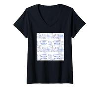Femme Schémas sur le thème de la voile des voiliers T-Shirt avec Col en V