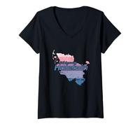 Femme Schleswig Holstein État fédéral Allemagne T-Shirt avec Col en V
