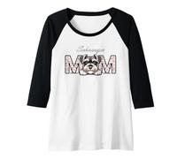 Femme Schnauzer Nain Chien Maman Manche Raglan